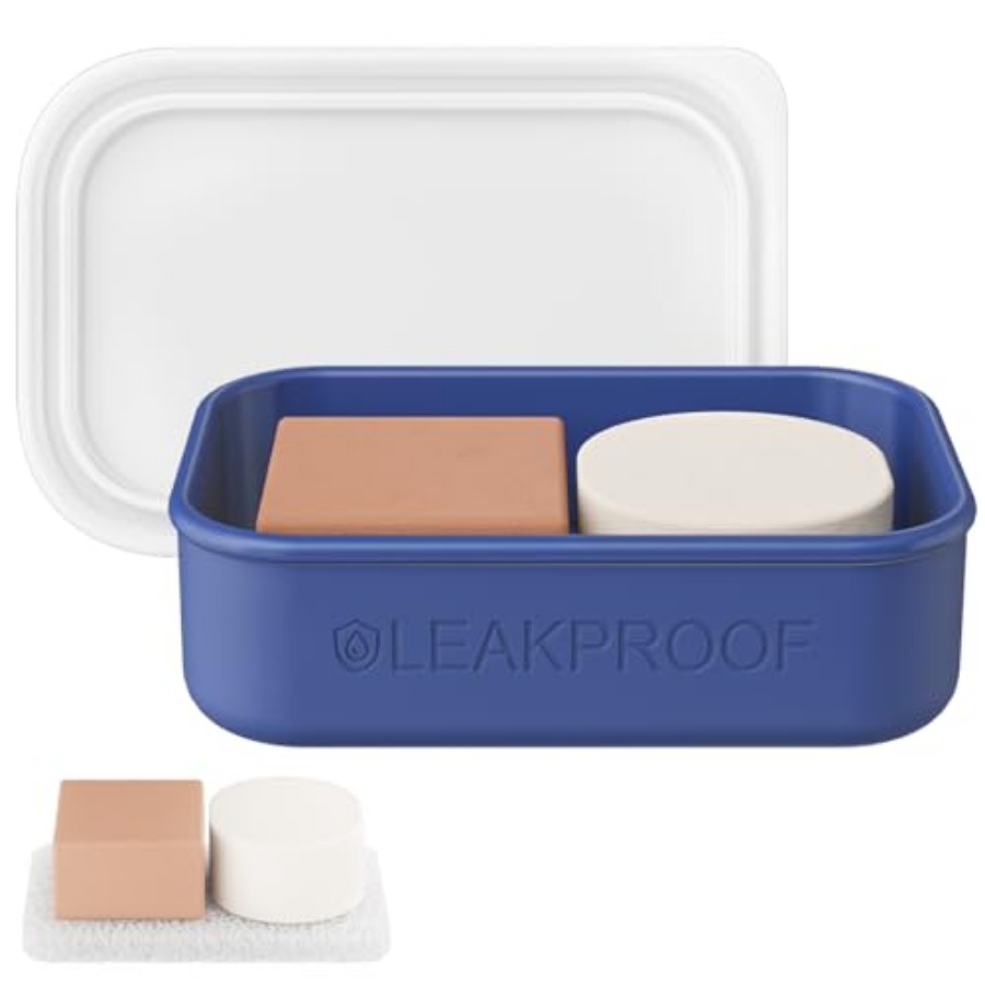 Bar Soap Shampoo Solid - علبة صابون سفر مانعة للتسرب، حامل