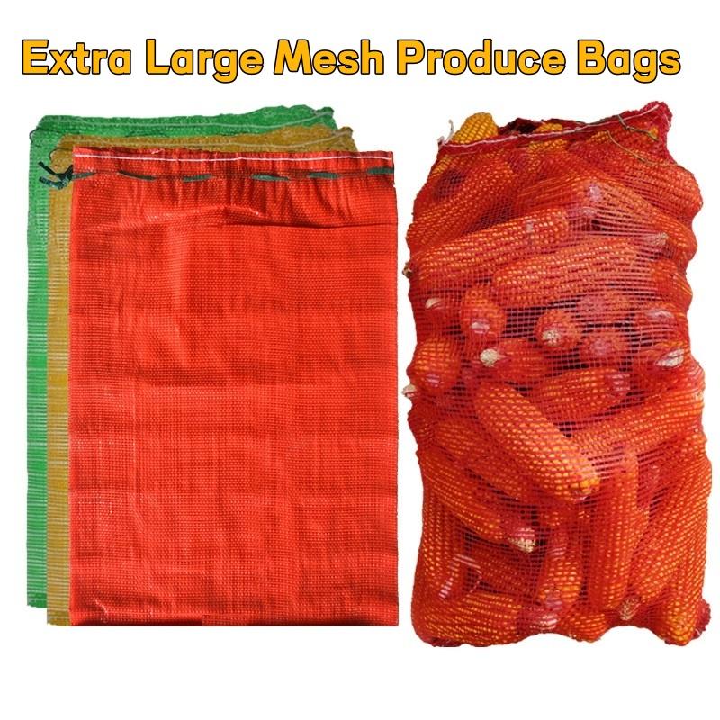 Reusable Produce Bag - أكياس تخزين شبكية كبيرة الحجم قابلة