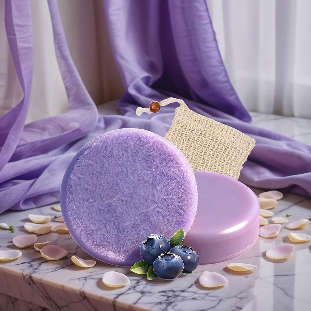 Bar Soap Shampoo Solid - صابون شامبو صلب بالتوت الأزرق نباتي