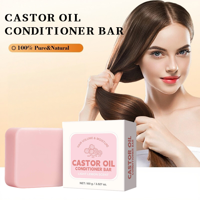 Bar Soap Shampoo Solid - قالب صابون بلسم زيت الخروع، شامبو
