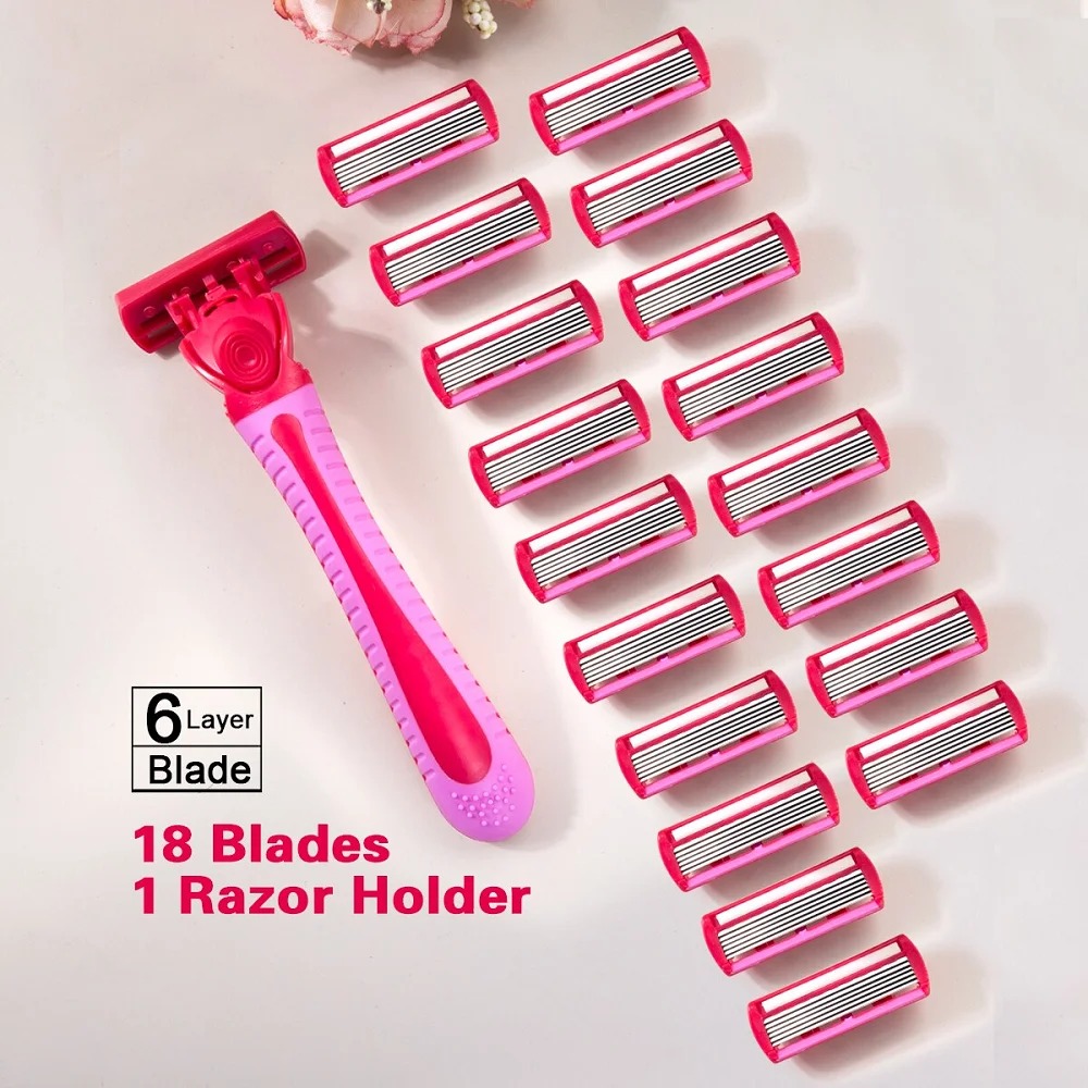 1 مقبض + 18 شفرات/ ماكينة حلاق - مراجعة Safety Razor Handle وسعره