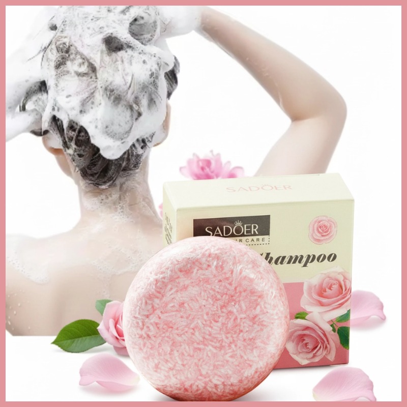 صابون شامبو صلب بالورد للتنظيف - مراجعة Bar Soap Shampoo Solid وسعره