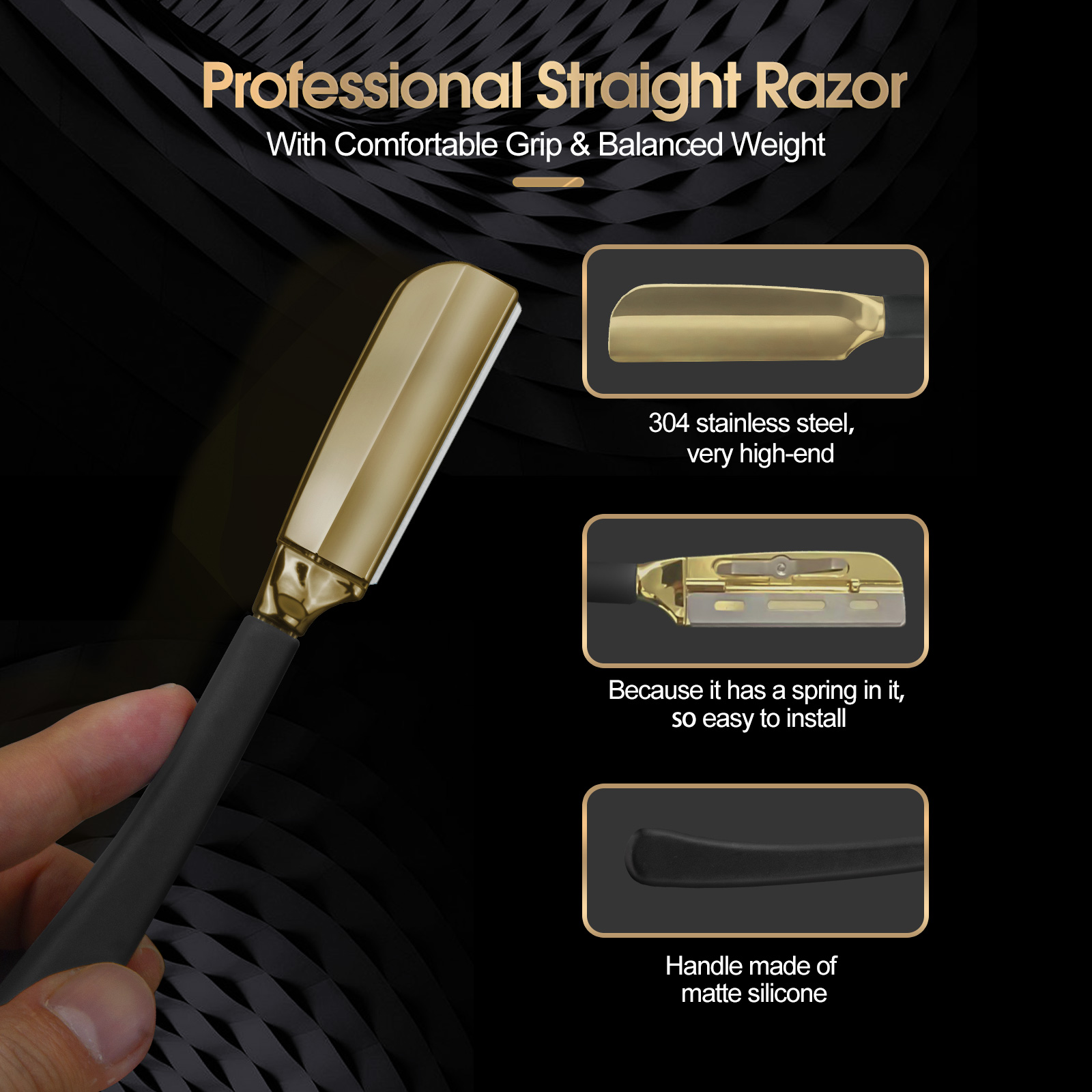 1 قطعة شفرة حلاقة احترافية للر - مراجعة Safety Razor Handle وسعره