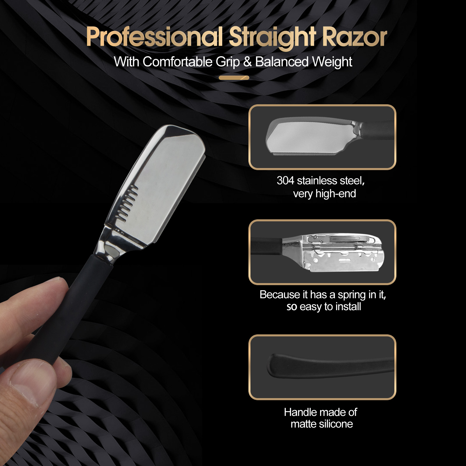 1 قطعة شفرة حلاقة احترافية للر - مراجعة Safety Razor Handle وسعره