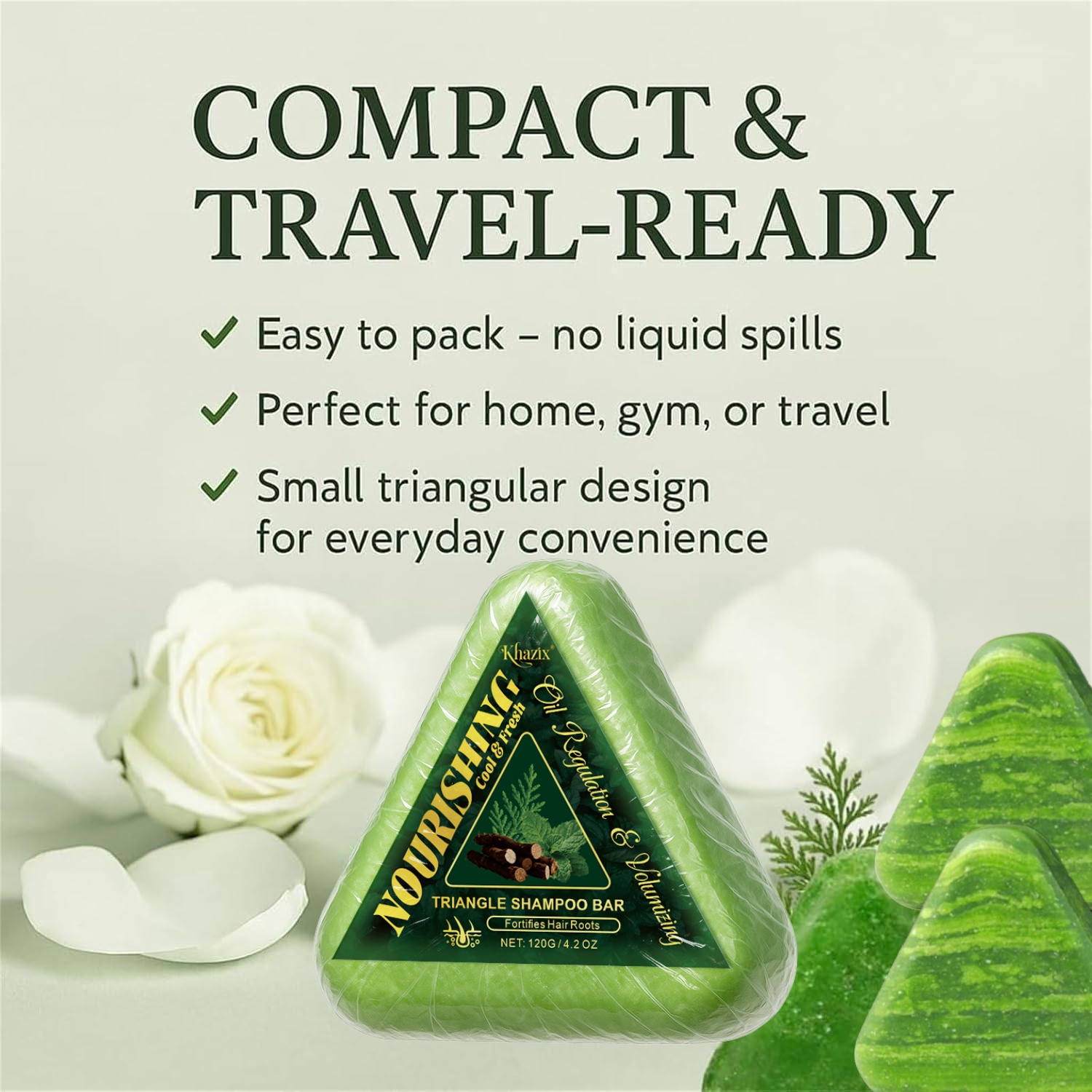 قالب شامبو صابون المثلث الأخضر - مراجعة Bar Soap Shampoo Solid وسعره