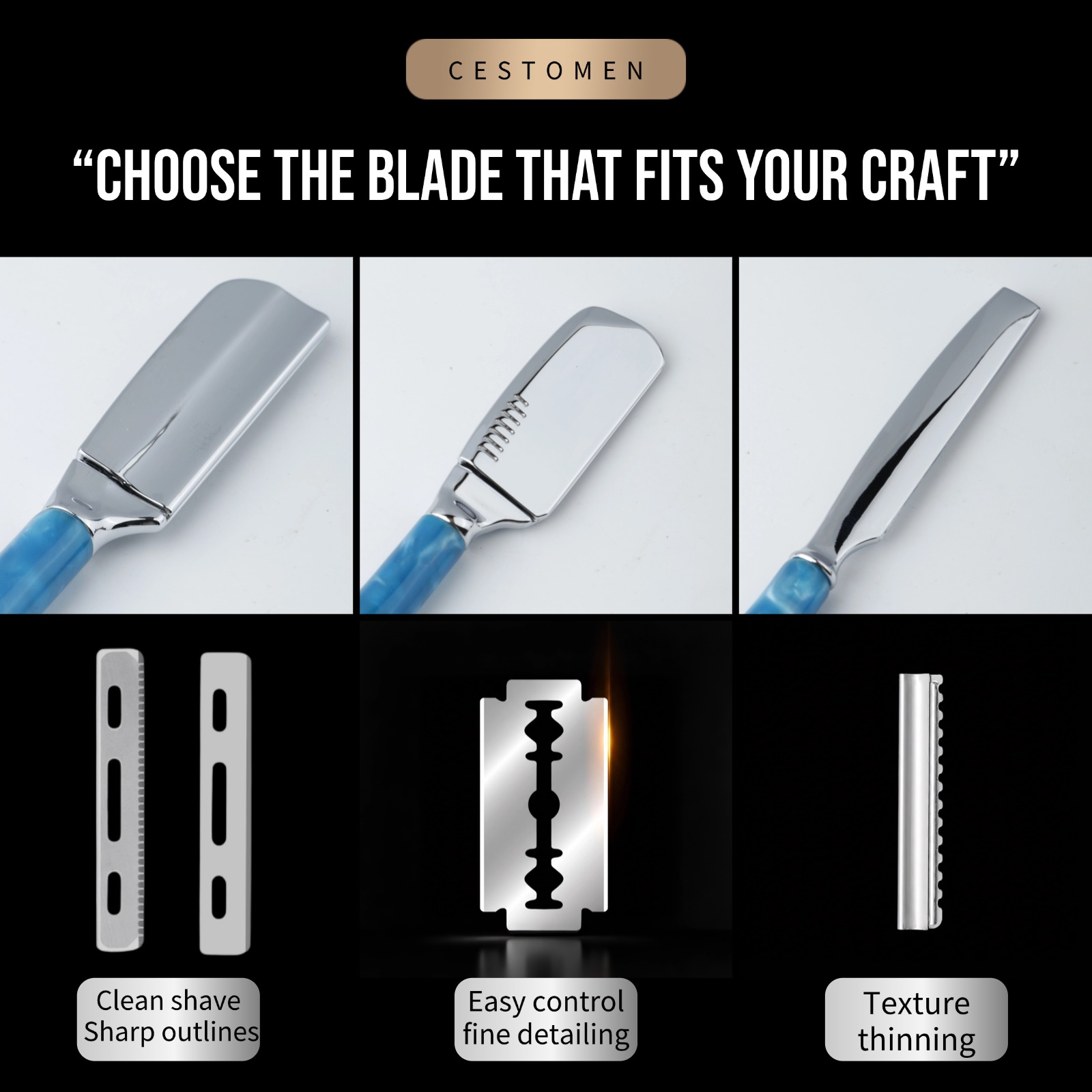 1 قطعة شفرة حلاقة مستقيمة احتر - مراجعة Safety Razor Handle وسعره