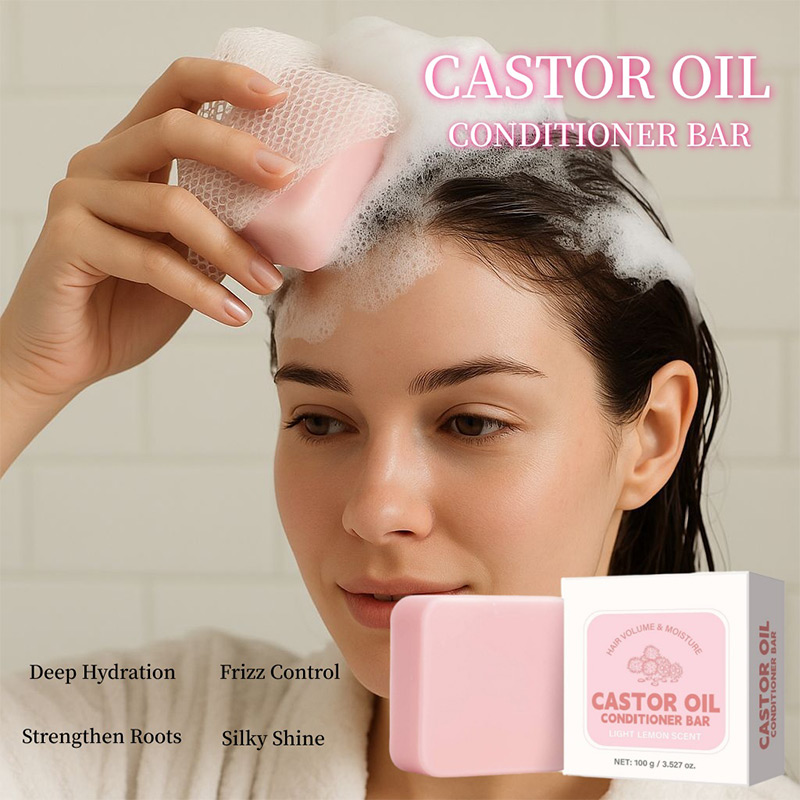 قالب صابون بلسم زيت الخروع، شا - مراجعة Bar Soap Shampoo Solid وسعره